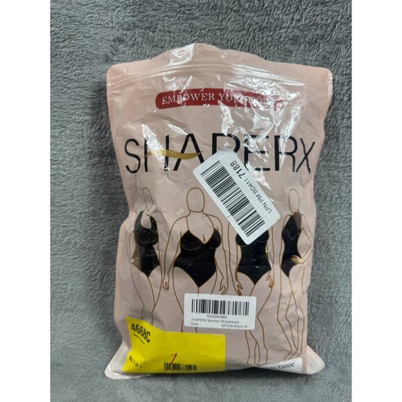 Shapermx Womens Tummy Control Bodysuit Shapewear Adjustable Straps Black XL - Picture 3 of 13